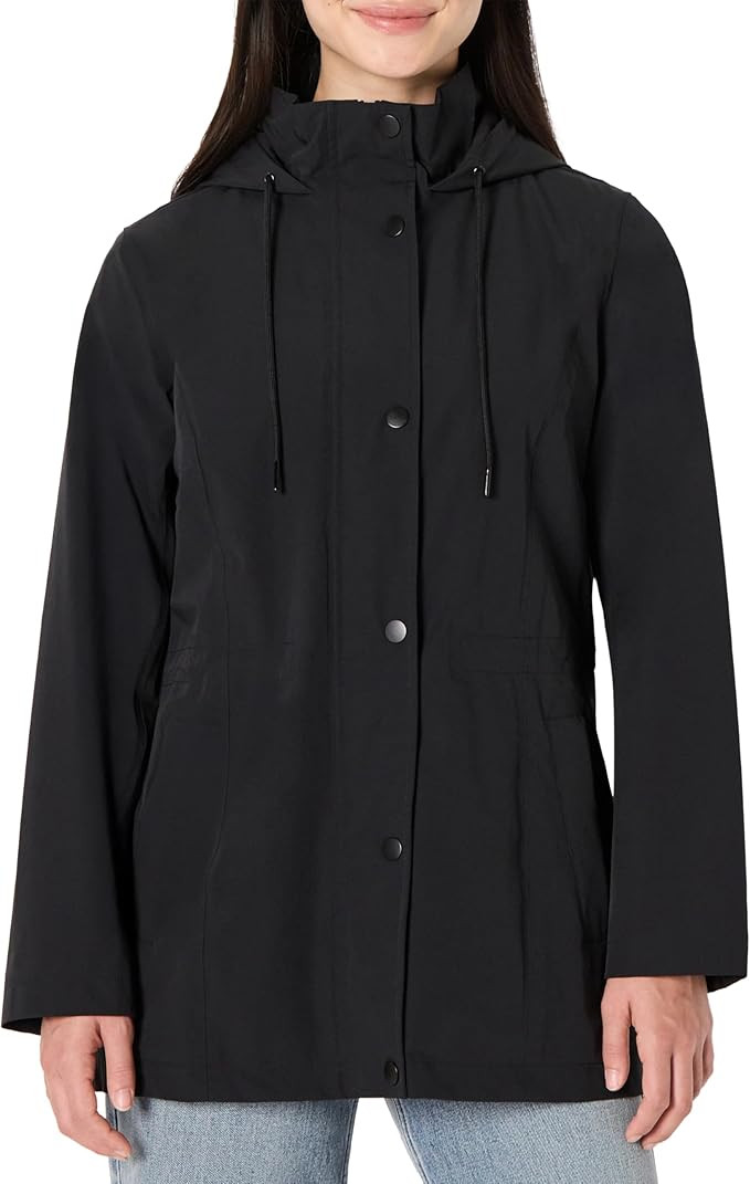 Amazon Essentials Women's Relaxed-Fit Lightweight Waterproof Long Hooded Rain Jacket | Amazon (US)