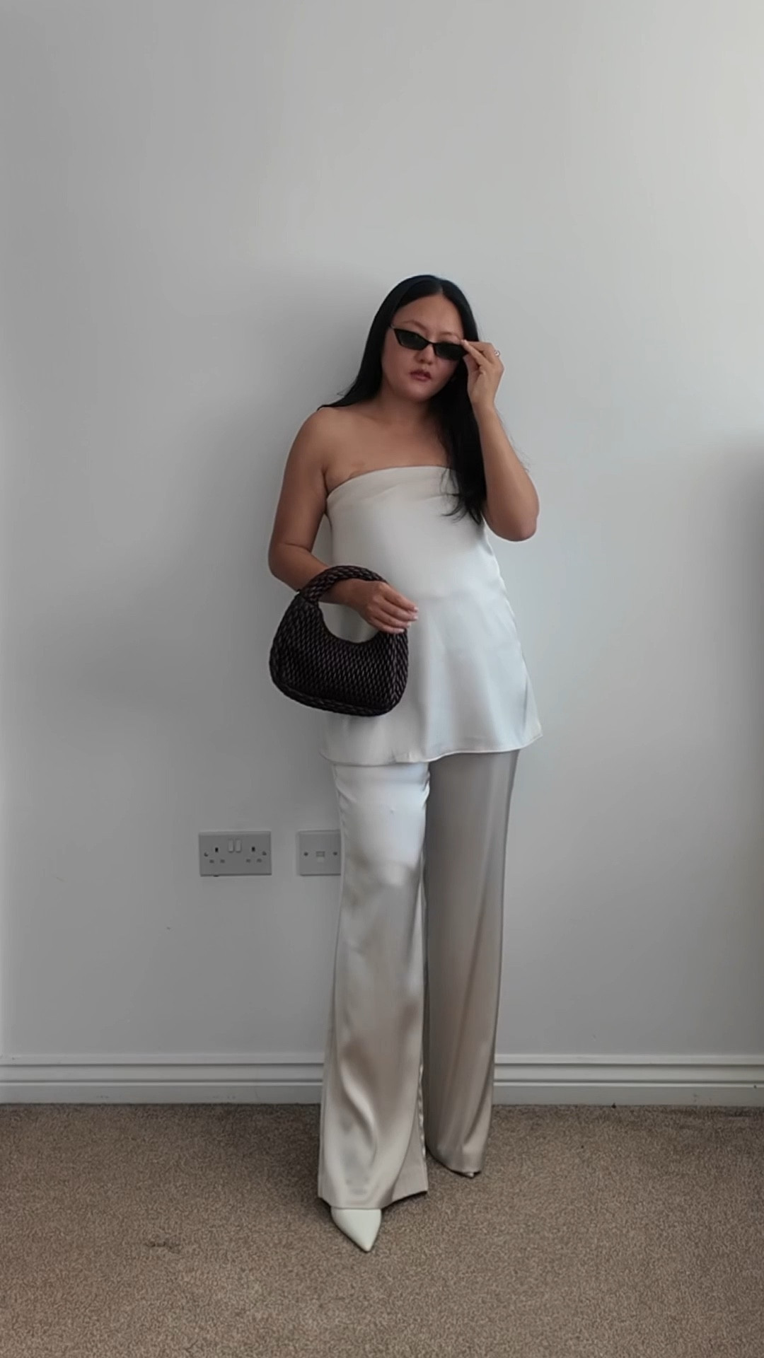 Satin coord set for summer, coord, satin top, satin trousers, holiday outfit, minimal outfit 

#LTKsummer #LTKeurope #LTKpetite