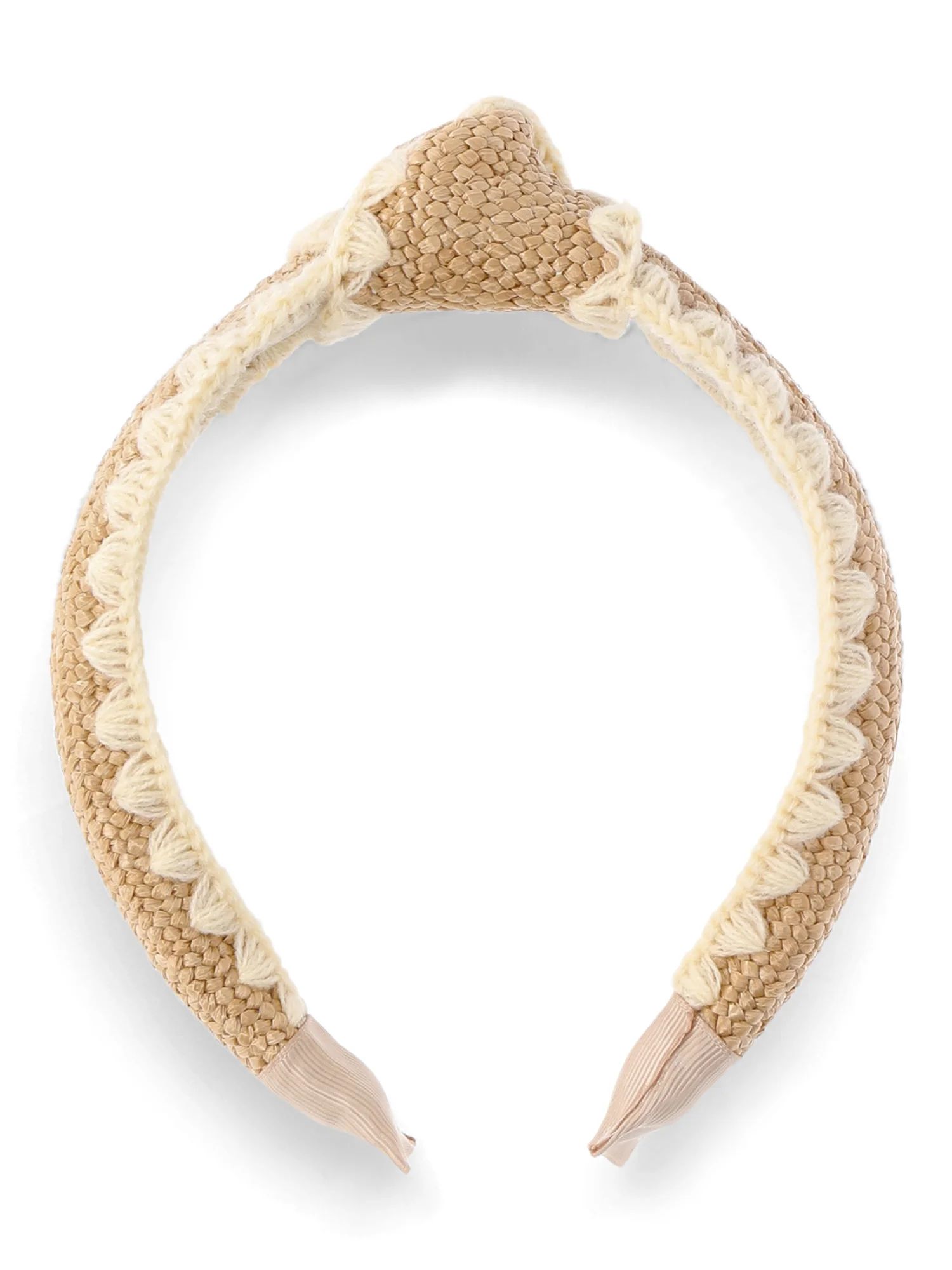 Time and Tru Women's Twist Top Headband, Ivory | Walmart (US)