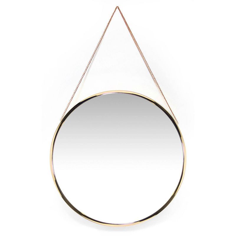 17.5" Franc Round Hanging Wall Mirror with Metal Chain - Infinity Instruments | Target