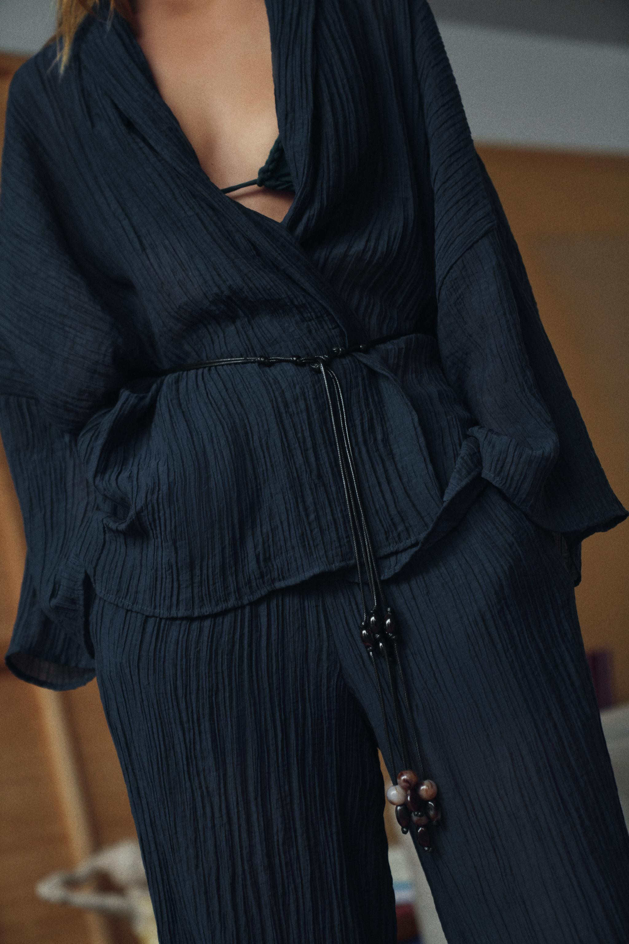 WRINKLED EFFECT SEMI-SHEER JACKET | Zara US
