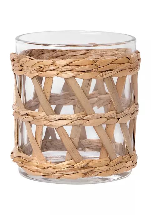Set of 4 Rattan Double Old Fashioned Glasses | Belk