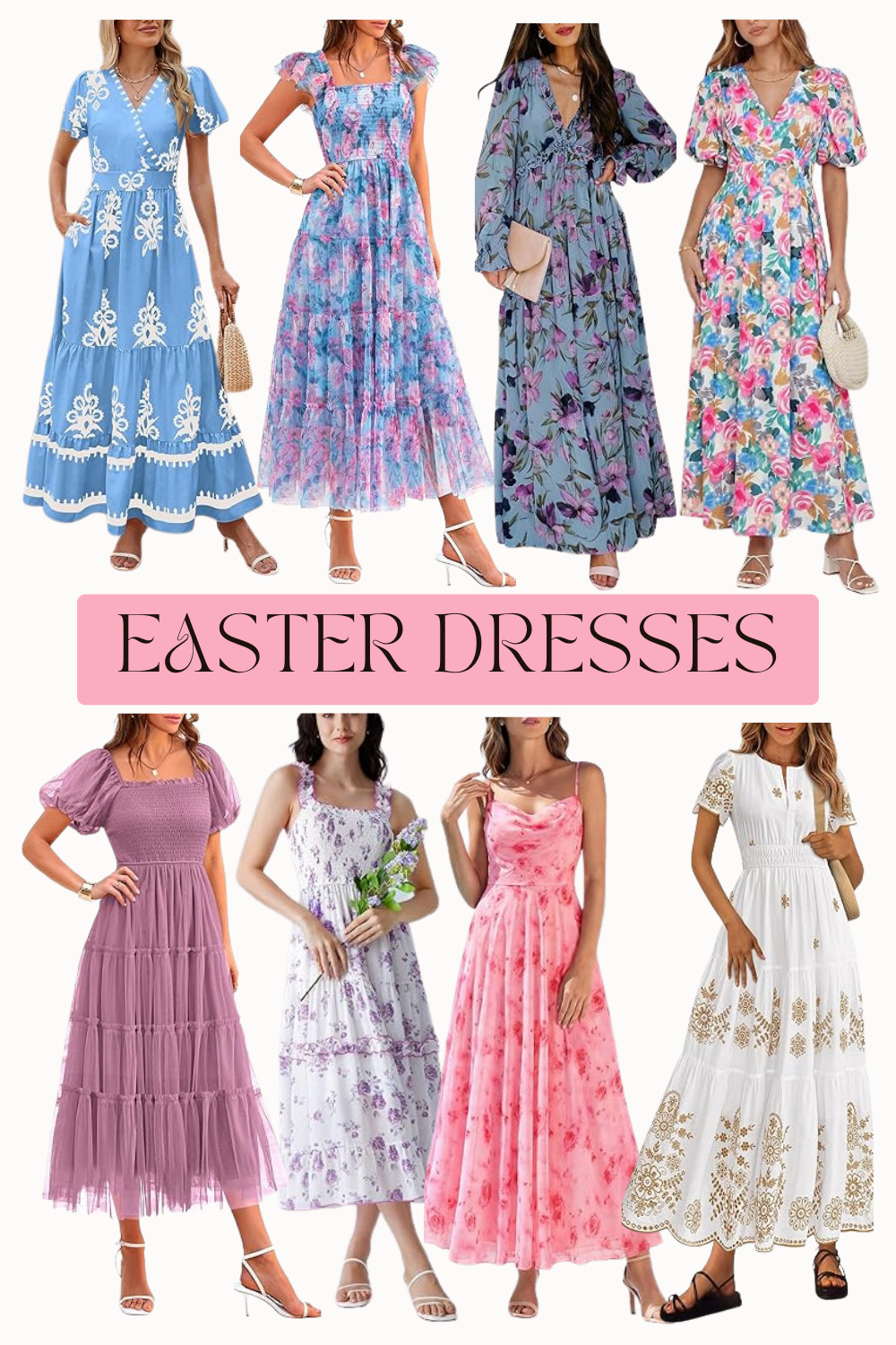 Ready for Easter brunch? I’ve rounded up the prettiest Spring Easter dresses that are perfect for those garden parties and family gatherings. From flowy floral maxis to chic pastel midis, these finds are the ultimate way to celebrate the season in style. 
#LTKeaster #SpringDresses #EasterSunday #EasterOutfit #SpringStyle #FloralDress #PastelAesthetic #GardenPartyStyle #WeddingGuestDress #LTKstyletip #SpringFashion2026 

 #LTKSpringSale #LTKSeasonal #LTKWedding