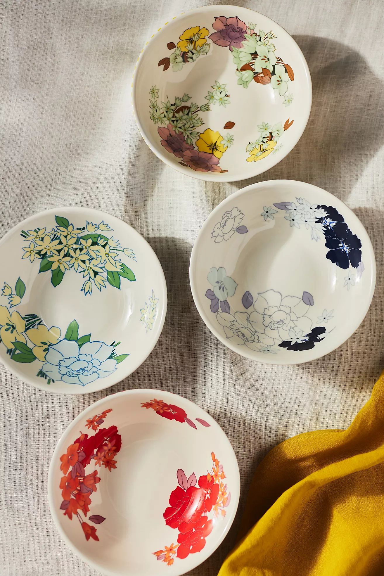 Lyla Floral Bowls, Set of 4 | Anthropologie (US)