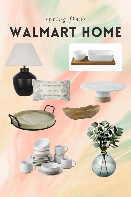 Check out these Spring Walmart Home finds! I love the faux plant and the black lamp so much. Also, the cake stand and wooden serving platter are must haves. 


//
Spring home
Farmhouse stylee

#LTKstyletip #LTKfindsunder50 #LTKhome
