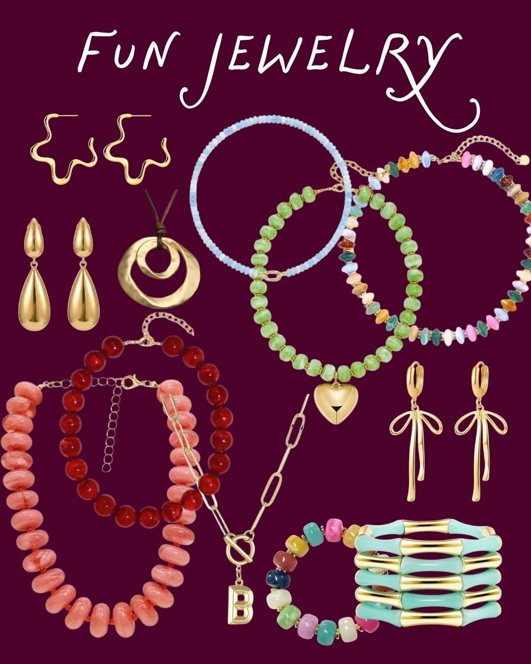 Fun jewelry makes an outfit instantly more fun!!  

 #LTKgrwm #LTKootd #LTKmomlife