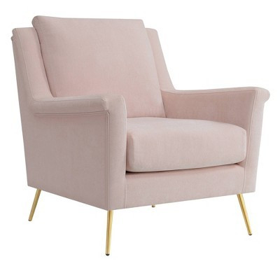 Lincoln Accent Chair Blush Pink - Picket House Furnishings: Mid-Century Modern, Polyester Upholstery, Wood Frame | Target