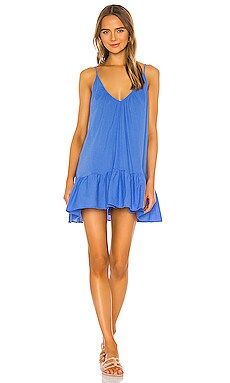 9 Seed St Tropez Ruffle Mini Dress in Moroccan Blue from Revolve.com | Revolve Clothing (Global)