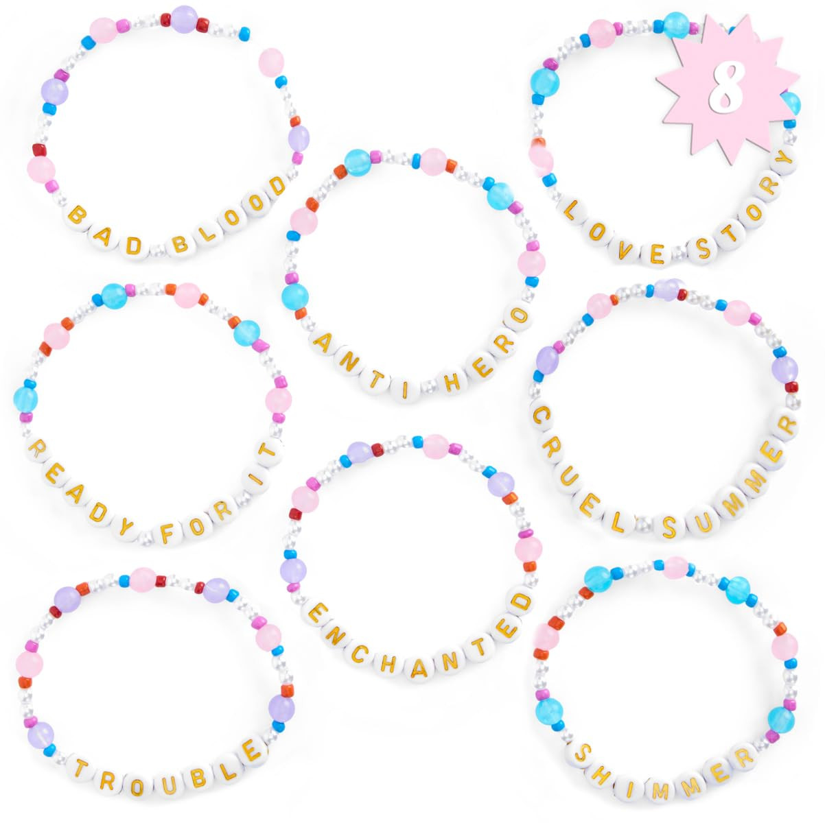 xo, Fetti Party Friendship Bracelets - 8 count | Beaded Party Favor, Goodie Bag, Bachelorette Par... | Amazon (US)