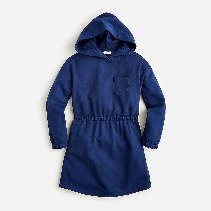 Girls' hooded dress in french terry | J.Crew US