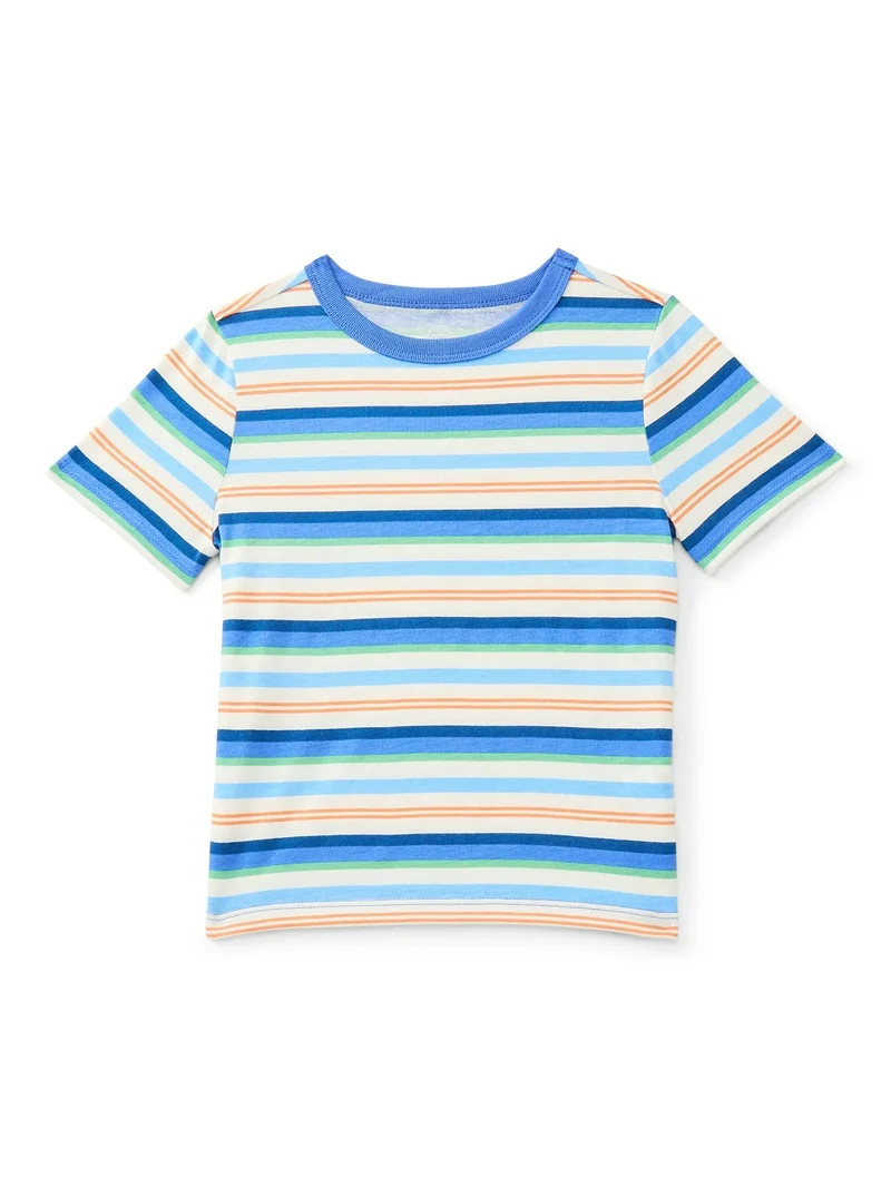 Wonder Nation Toddler Boys Short Sleeve Stripe T-Shirt, Sizes 18M-5T | Walmart (US)