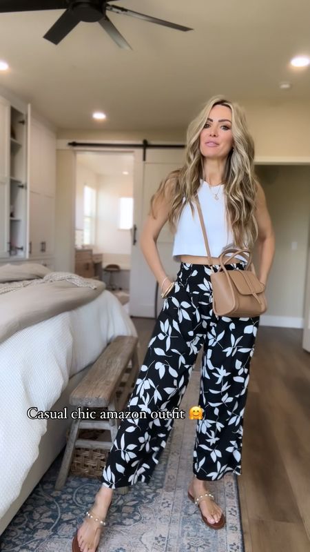 Amazon wide leg pants with a comfy elastic waist band!! This easy elevated casual look will be my go to this spring and summer!! Don’t miss out on this Amazon designer inspired bag!!

Amazon fashion 

#LTKfindsunder50 #LTKstyletip #LTKsalealert