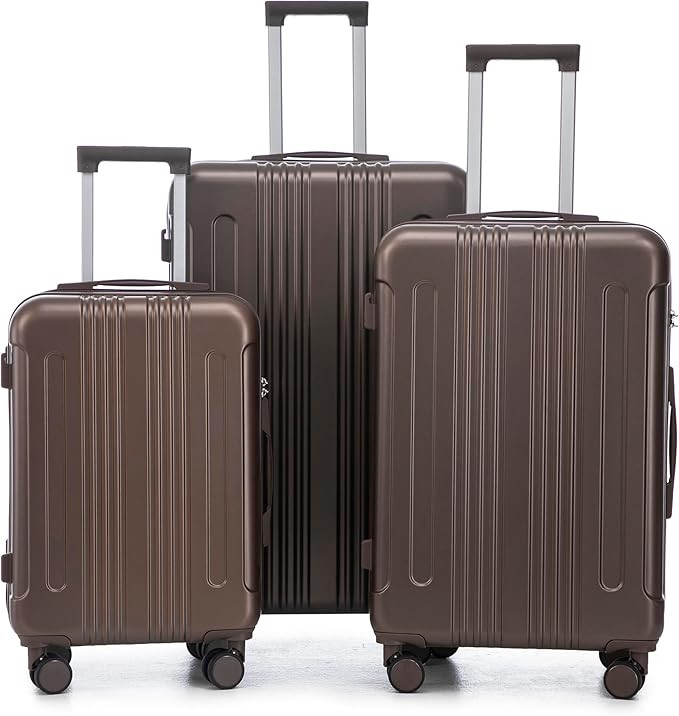 20"/24"/28"Luggage Sets 3 Piece, ABS Spinner Wheel Luggage with TSA Combination Lock, Carry on Su... | Amazon (US)