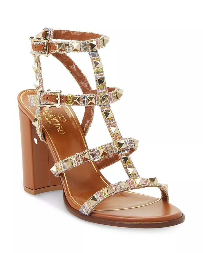 Women's Rockstud Block Heel Sandals | Bloomingdale's (US)