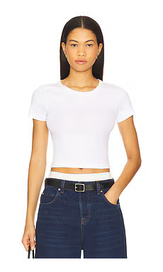 GRLFRND Baby Tee in White from Revolve.com | Revolve Clothing (Global)