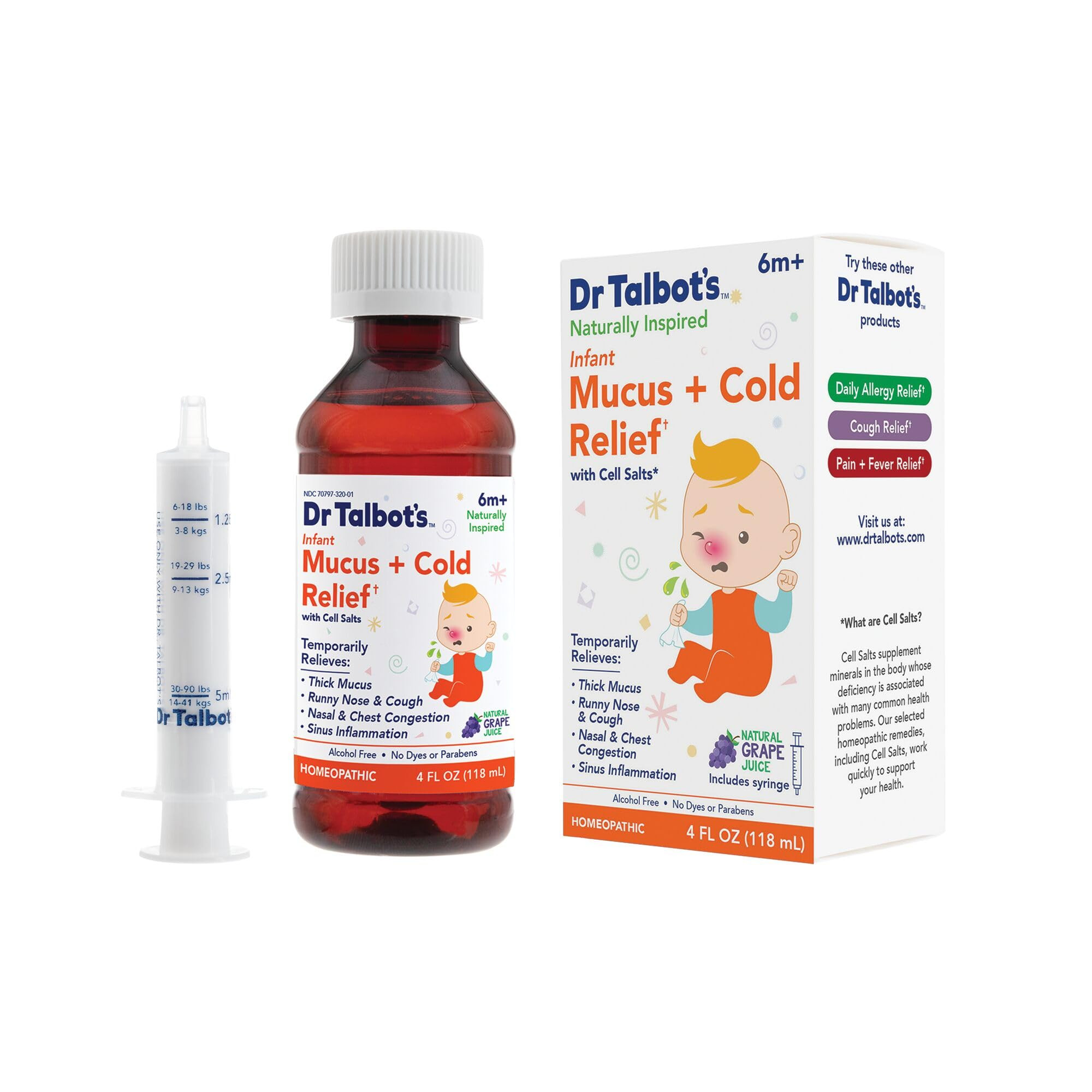 Dr. Talbot's Infant Pain and Fever Relief Liquid Medicine - 4 fl oz - 6+ Months - Grape Juice Fla... | Amazon (US)