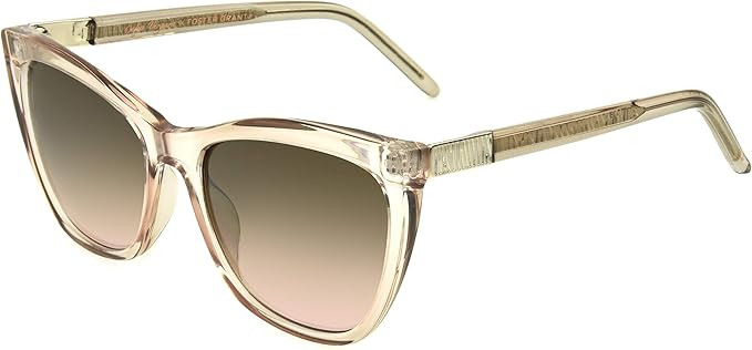 Sofia Vergara x Foster Grant Women's Sofia Sunglasses Cat Eye, Crystal Clear and Black, 55 mm | Amazon (US)