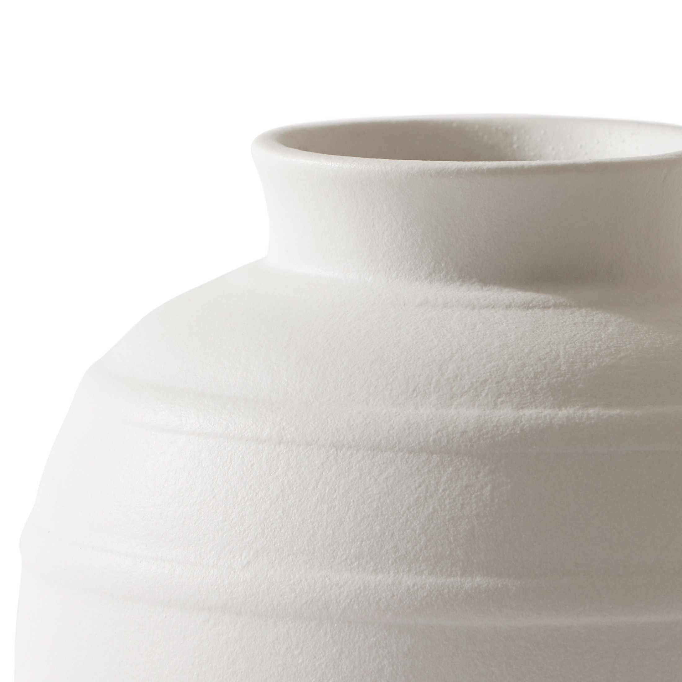 Better Homes & Gardens 8" Textured White Ribbed Ceramic Vase | Walmart (US)