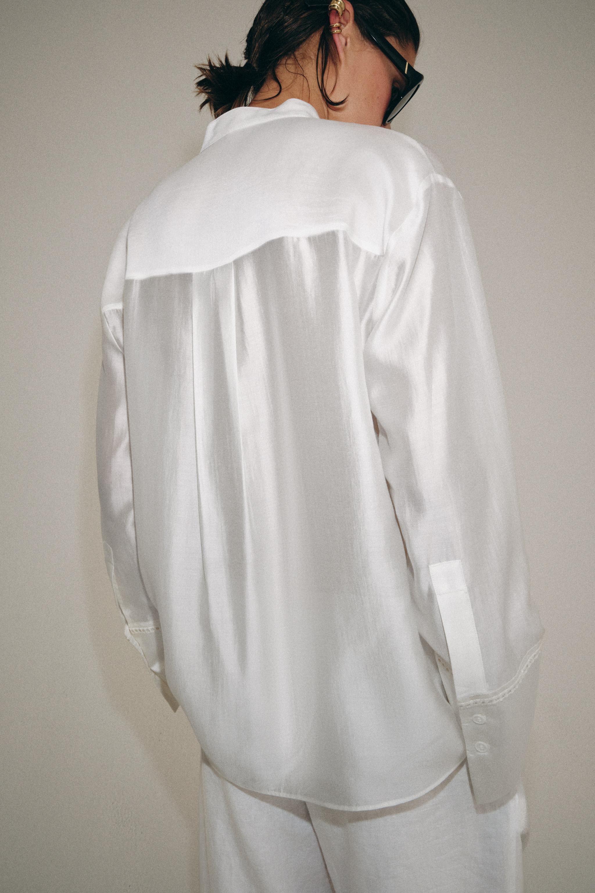 ZW COLLECTION EMBROIDERED POCKET SHIRT | Zara UK