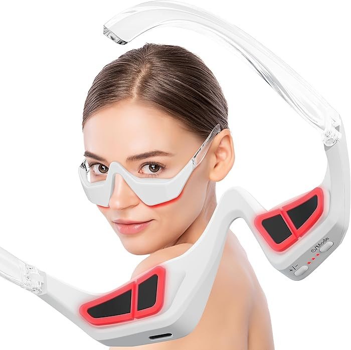 Under Eye Red Light Therapy Device, Red Light Therapy Glasses for Eyes Light-Weight Eye Massager ... | Amazon (US)