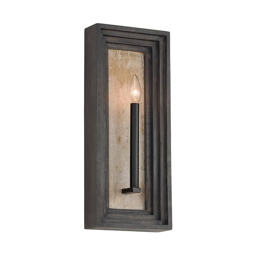 Capital Lighting 654011EB Dunn Modern Handcrafted Mango Wood Rectangular Wall Sconce, 1-Light 60 ... | Amazon (US)