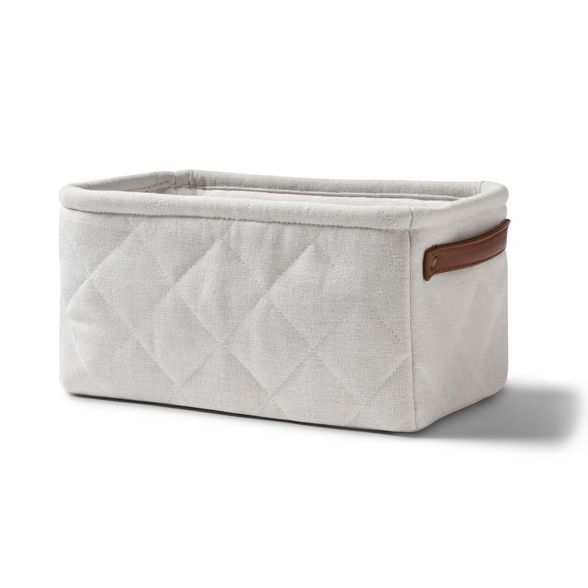 Quilted Linen Like Tote - Cloud Island™ Off White | Target