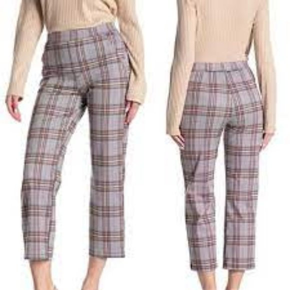 Sanctuary Carnaby Womens Multi Plaid Pull On Kick Crop Pant Size XL (31x25) | Poshmark