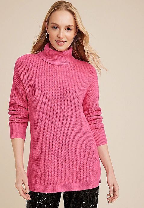 Shaker Stitch Turtleneck Sweater | Maurices