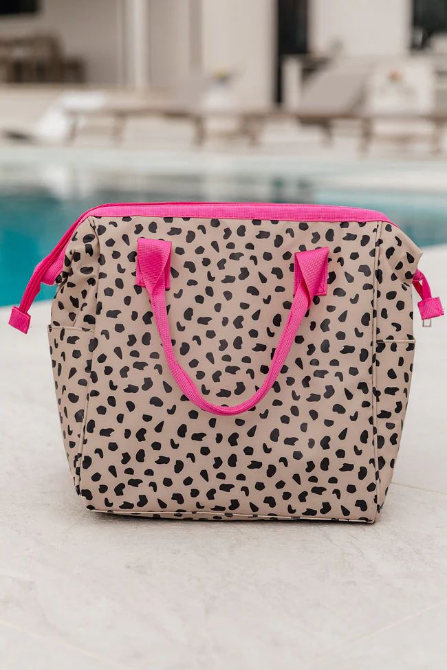 Backpack Cooler In Nina Leopard | Pink Lily
