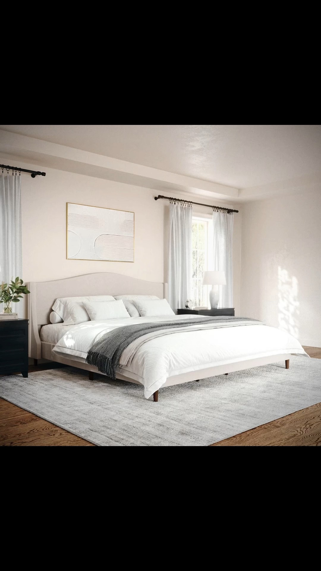Martha Stewart Amelia Upholstered Platform Bed With Curved Headboard

#LTKxMadewell #LTKmorningroutine #LTKmomlife