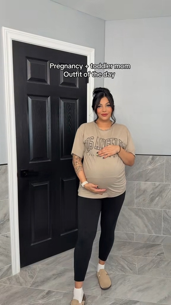 Pregnancy outfit 
Shirt size medium 
Leggings size medium 
Shoes size 7 

#LTKBump #LTKStyleTip #LTKBaby