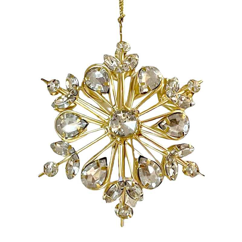 Beaded & Jeweled Snowflake Ornament | At Home