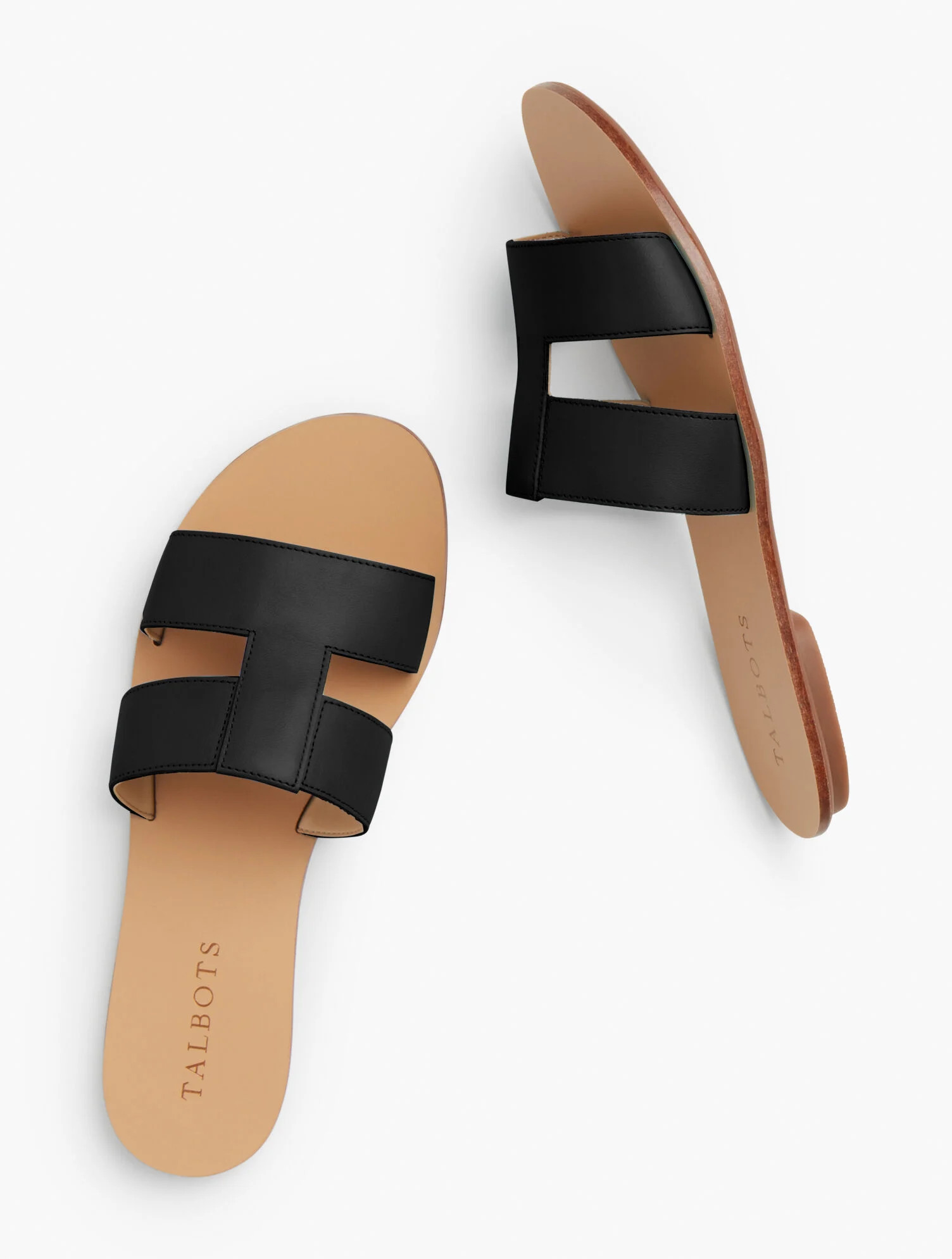 Hannah Vachetta Leather Slides | Talbots