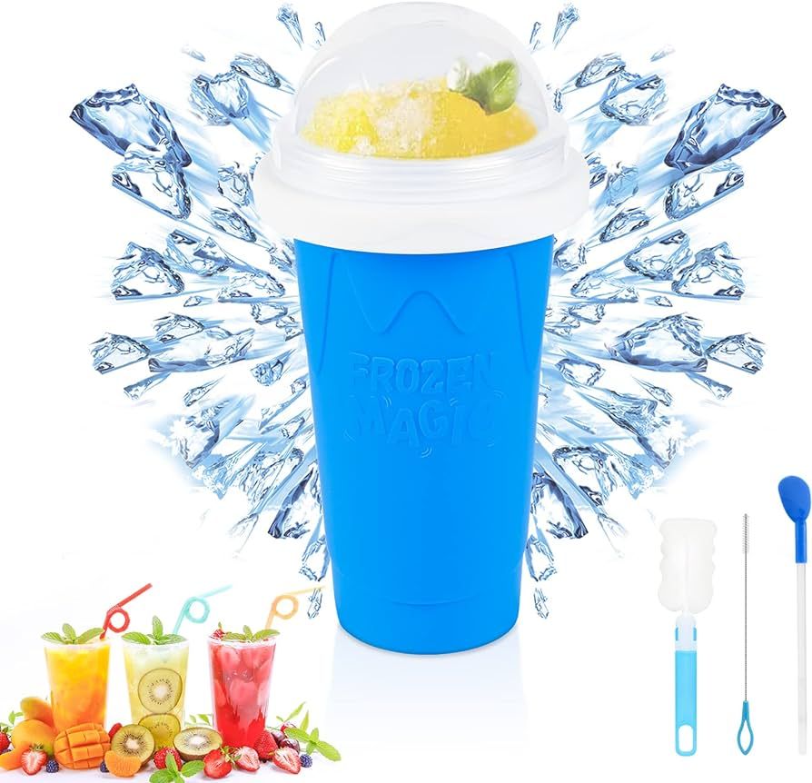 Slushie Maker Cup - TIK TOK Quick Frozen Magic Cup, Double Layers Slushie Cup, DIY Homemade Squee... | Amazon (US)