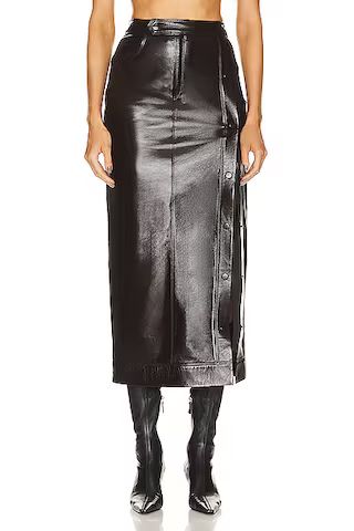 Snapped Maxi Leather Skirt | FWRD 