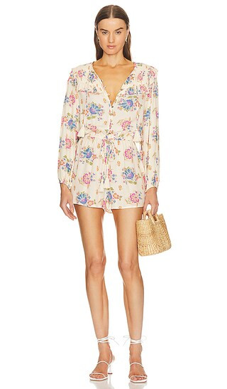 Solstice Romper in Cream | Revolve Clothing (Global)