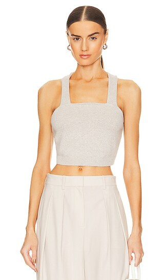Cropped Tank in Light Heather Grey | Revolve Clothing (Global)