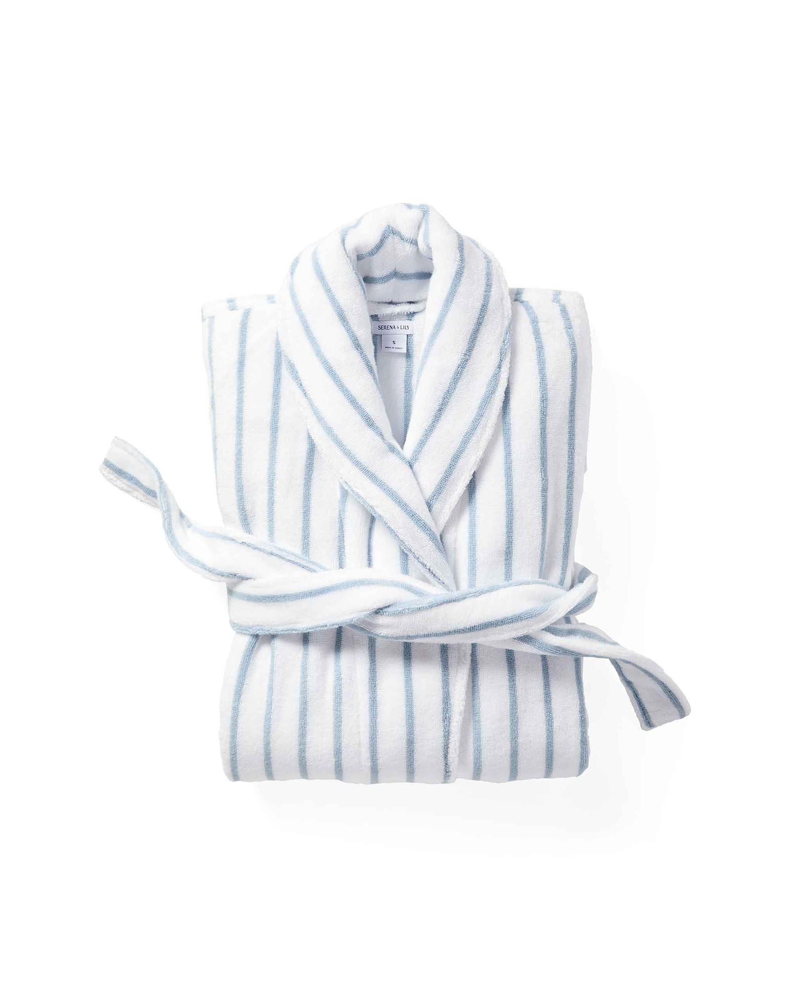 Sonoma Stripe Turkish Cotton Bathrobe | Serena and Lily