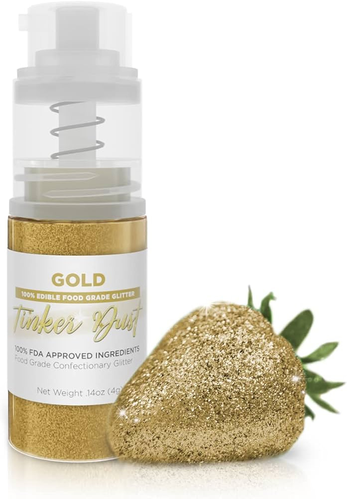 Bakell - Gold Tinker Dust (4g, 1x Mini Spray Pump) Edible Glitter for Food, Desserts, and Beverag... | Amazon (US)