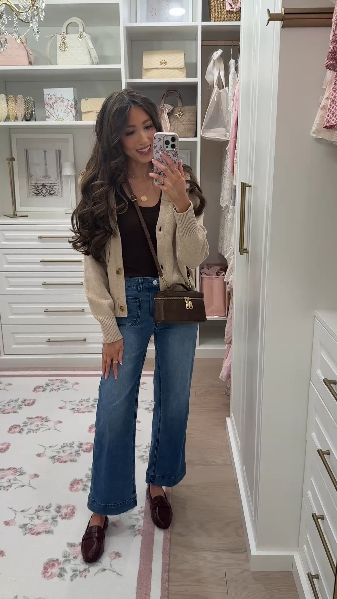 This Scenario fall outfit from Walmart is giving classic fall 🤎🍂 Love the wide leg Amazon jeans paired with this cozy cardigan, simple brown top, loafers + structured crossbody bag. Such an easy everyday fall outfit with so many versatile pieces! #WalmartFashion #Scenario #WalmartFinds #FallOutfit #FallFashion @Walmart

#LTKootd #LTKSaleAlert #LTKSeasonal
