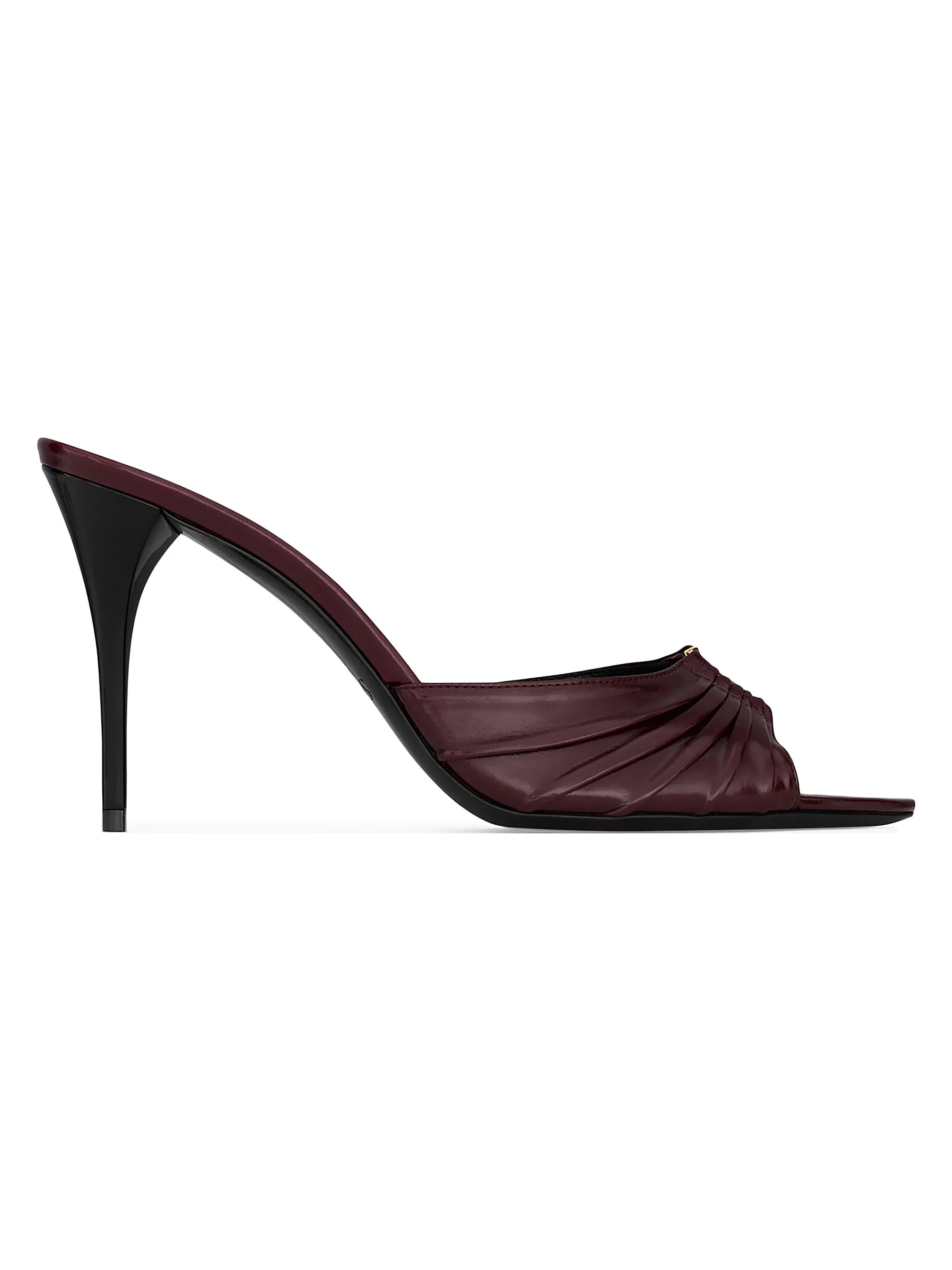 Saint Laurent Babylone Mules in Smooth Leather | Saks Fifth Avenue | Saks Fifth Avenue