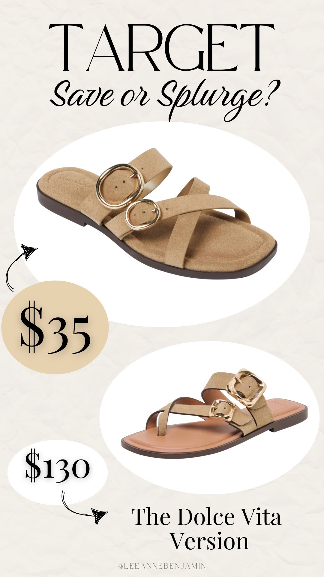 Would you save or splurge on these designer sandals? 

#LTKootd #LTKMidsize #LTKmomlife