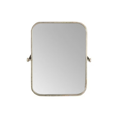 Metal Framed Pivoting Wall Mirror Silver - Storied Home | Target