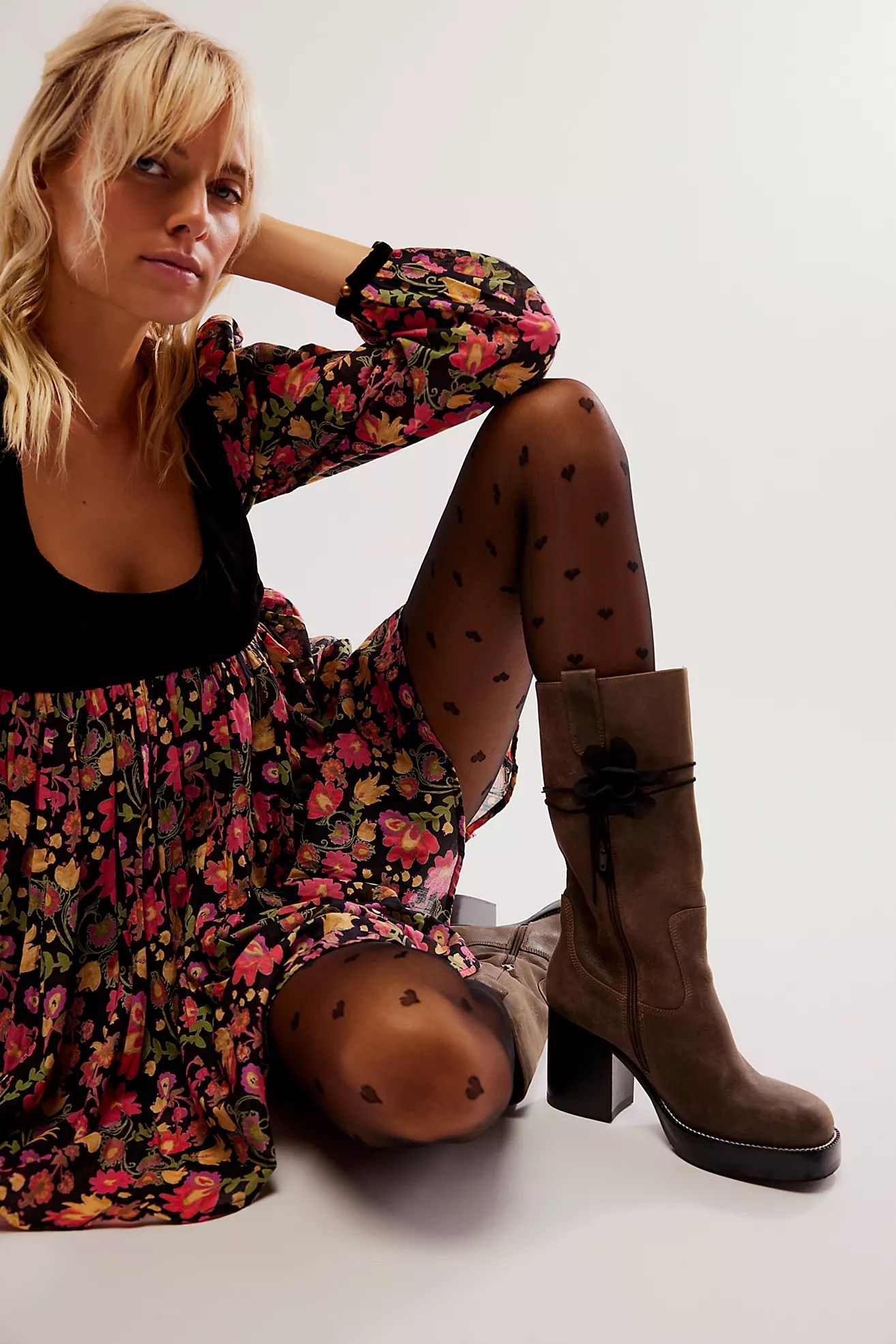 Sheer Hearts Tights | Free People (Global - UK&FR Excluded)