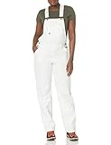 Dickies Women's Bib Overall 100% Cotton Denim with ScuffGard, White, XX-Large | Amazon (US)
