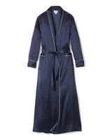 100% Mulberry Silk Women's Polka Dot Luxe Long Robe | Petite Plume