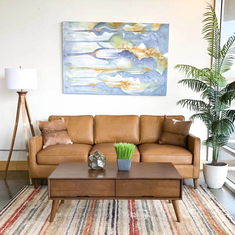 Deirdre Leather Sofa | Wayfair North America