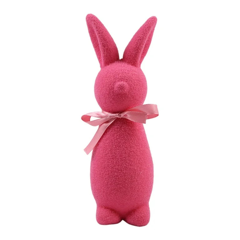 Easter Bunny Flocked Bunny Cute Rabbits Children's Easter Gift Toy Festival Decoration Ornaments ... | Walmart (US)