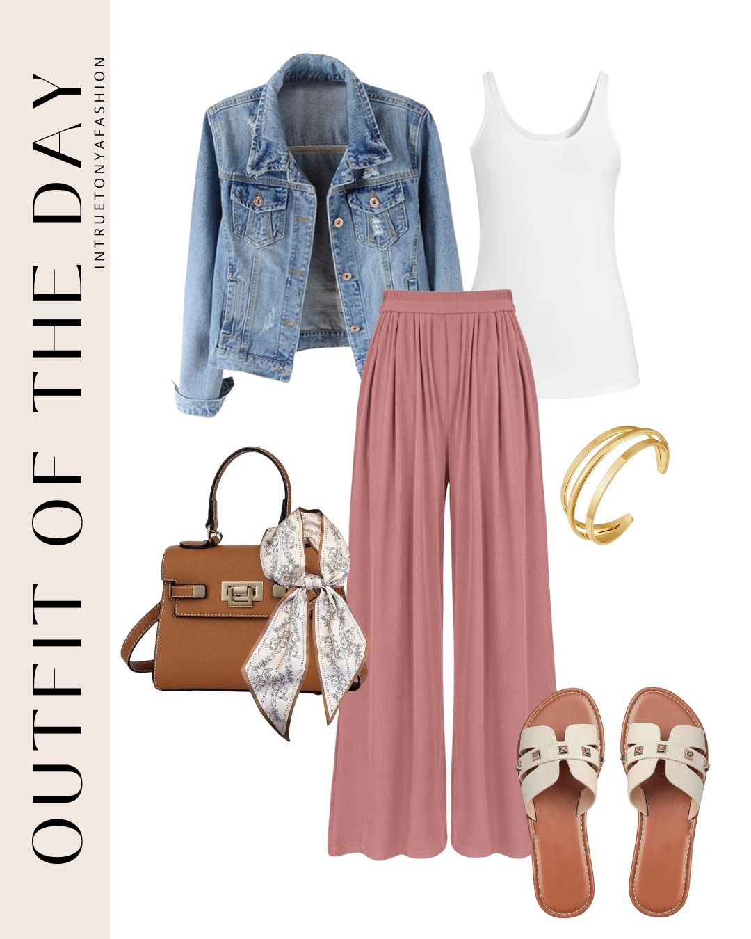 Amazon outfit idea — pink flowy pants, white tank top, denim jacket, sandals, and brown handbag 







Spring outfit 

outfit inspo | outfit ideas | winter outfits amazon  | casual outfit Ideas  | Outfits | Amazon Casual Outfit | Cute casual outfits | Preppy Outfit

#LTKFindsUnder50 #LTKootd #LTKSaleAlert