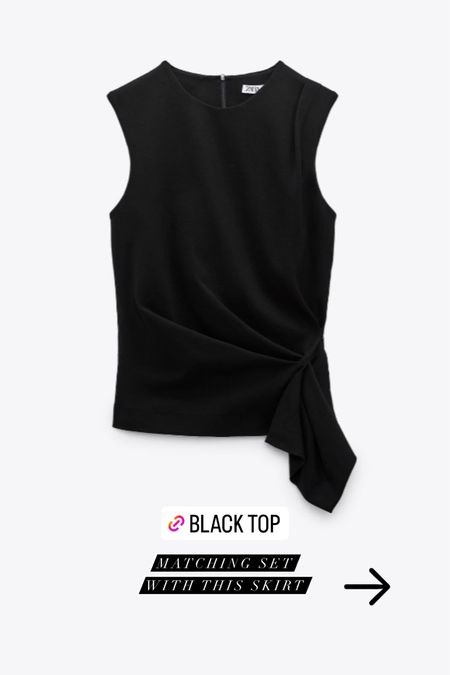 Black shirt, black matching set, coord set, zara outfit
